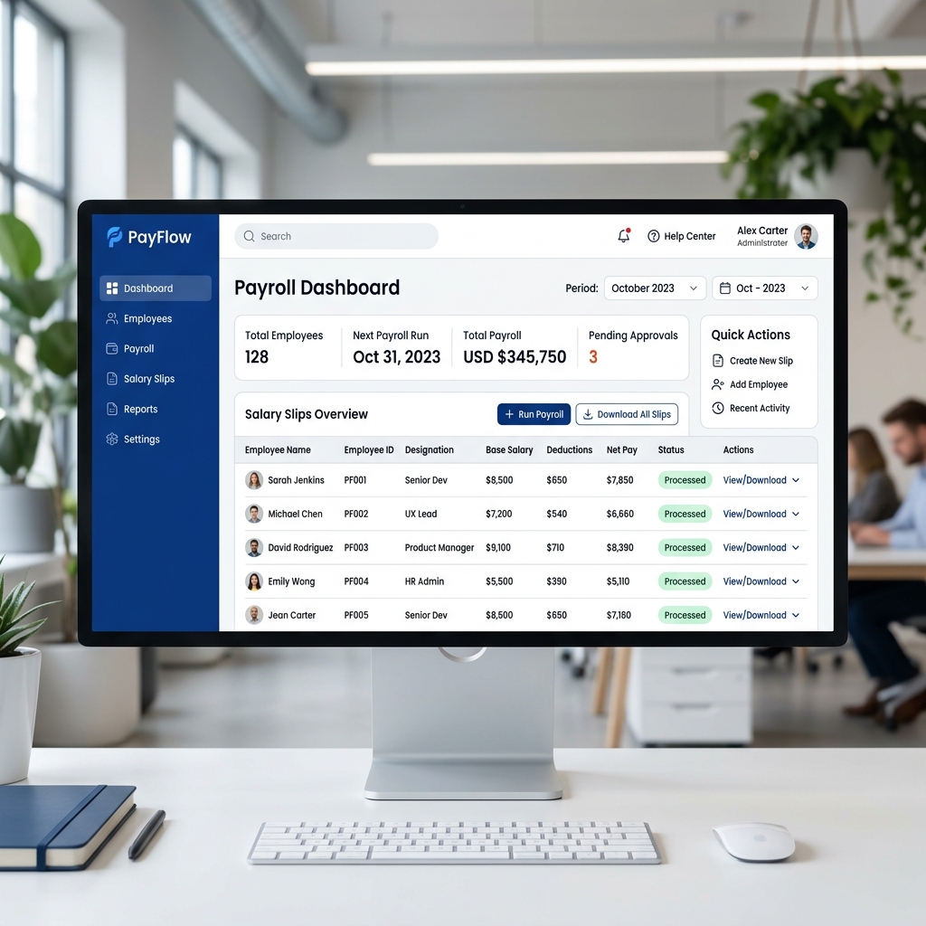 Payroll UI Screenshot